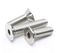 #2-56 UNC Flat/Countersunk Head Socket Screws,100-Piece,Stainless Steel,Full Thread,Right Hand (#2-56 x 1/2")