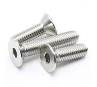 #2-56 UNC Flat/Countersunk Head Socket Screws,100-Piece,Stainless Steel,Full Thread,Right Hand (#2-56 x 5/16")