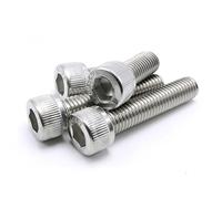 #2-56 UNC Hex Socket Head Cap Screws,Stainless Steel,Full Thread,Knuled Head,100 Pieces (#2-56 x 3/16")
