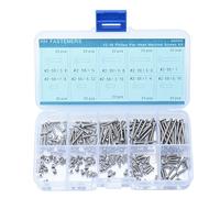 #2-56 UNC Phillips Pan Head Machine Screws Assortment Kit,Stainless Steel,Full Thread,10 Size (200 piece)