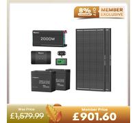 5.12kWh Power System | 200Ah LiFePO4 Batteries, 3000W Inverter - no solar / 3000W Inverter Charger