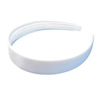 2.5cm (1") Wide White Satin Covered Alice Hair Band Headband