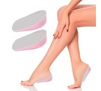 2.5cm Height Increase Insoles for Kids, Heel Wedge Inserts, Shoe Height Boosters, Heel Lifts Shoe Inserts, Heights Boosters Elastic Shock Heels Raisers for Kids & Adult, Pink