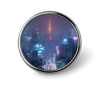 2.5cm Round Badge Metal Button Maker Supplies Tokyo City Badge with Pin Funny Gifts for Couples, Friends, Clothing Accessories