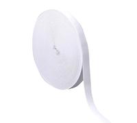 2.5CM White Flat Elastic Ribbon Cord Crochet Elastic Band Plain Elastic Band Elastic Webbing for Sewing, Tailoring, Clothing and Craft Accessories, Skirt and Pants Waistband (10m - 43yd)