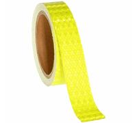 2.5cm x 10m Reflective Tape Outdoor Waterproof Yellow Reflective Tape for Clothes Heavy Duty Strong Adhesive Reflector Tape Safety Warning Tape for Trailer Cars Trucks Boats Signs