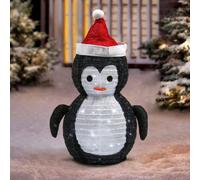 2.5Ft Pop-Up Penguin Christmas Decoration With 40 Cool White Led Lights, Indoor/outdoor Use