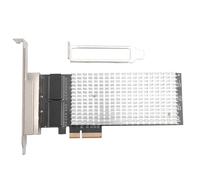 2.5Gb Network Card, Internal Computer Networking Cards, 4 Port Nic RJ45 PCIE 10/100/1000/2500Mbps Fast Data Transfer 2.5 Gigabit Ethernet Card with I226 Chip for Window