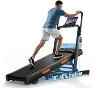 2.5HP Foldable Treadmill with 20% Auto Incline, 12km/h Home Walking Pad | 20% Auto Incline, <45dB Low Noise, 8-Point Shock Absorption, Dual-Layer Silicone Cushioning, 181 KG Weight Capacity
