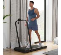 SPORTNOW 2.5HP Folding Treadmill Walking Pad w/ LED Display, No Assembly Blue - Orange - 120L x 62W x 100Hcm