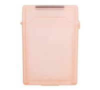 2.5in Hard Drive Disk Protective Box, Shockproof Anti Static Transparent Storage Case Green Red Blue White Grey Hard Disk Protector Storage Case (Red)