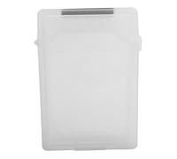 2.5in Hard Drive Disk Protective Box, Shockproof Anti Static Transparent Storage Case Green Red Blue White Grey Hard Disk Protector Storage Case (White)