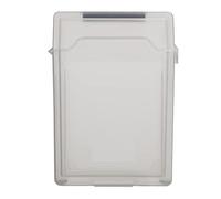 2.5in Hard Drive Disk Protective Box, Shockproof Anti Static Transparent Storage Case Green Red Blue White Grey Hard Disk Protector Storage Case (Grey)