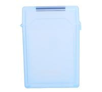 2.5in Hard Drive Disk Protective Box, Shockproof Anti Static Transparent Storage Case Green Red Blue White Grey Hard Disk Protector Storage Case (Blue)