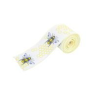 2.5inch×5.5Yard Sunflowers Ribbon Honeybees Wire Edged Wrapping Wire Edged Craft Decorative Decorative Ribbon