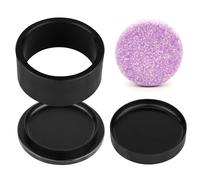 2.5inch Round Soap Shampoo Bar Mold, 3D Plastic Solid Bath Bomb Shower Steamer Press Molds for Making Shampoo Bars, Shower Steamers, Soaps, Bath Bombs, DIY Making Supplies (Round)