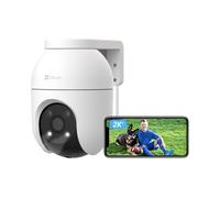EZVIZ 2.5K No Monthly Fee Security Camera Outdoor, PTZ 360°, 512 GB SD Card, Starlight Color Night Vision, Human/Vehicle Detection, Auto-Track, Home Wi-Fi CCTV System, Alexa/Google (C8c 4MP)