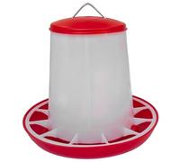 2.5kg Hanging Plastic Chicken Feeder, Gravity-Fed Automatic Dispenser with Lid for Ducks Geese Turkeys