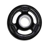 2.5kg York Olympic Weight Plates with Rubber Finish 2’’ Opening and Tri-Grips, Black Barbell Plates Discs for Lifting and Strength Training, Solid Cast Iron Core Weights (2.5, Kilograms)