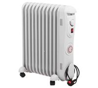 Prem-I-Air Oil-Filled Radiator EH1846 - 2.5kW 11-Fin, 24hr Timer, Thermostat, White