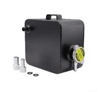 2.5L Aluminum Header Expansion Tank for Coolant Circulation and Overflow Management in Vehicle Systems (Black)