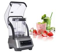 2.5L Commercial Blender with Sound Enclosure, Quiet Smoothie Maker with 4 Speeds Control & Timing, 23000rpm Automatic Stand Mixe, 2000W High Performance Blenders for Ice Crushing/Purees/Juices