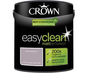 2.5L Crown Easy Clean Matt Emulsion Multi Surface Paint Sweet Dreams