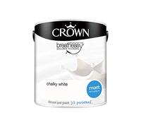 Crown Walls and Ceilings Matt Emulsion Paint, Chalky White 2.5L