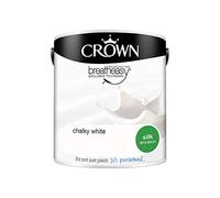 Crown Walls & Ceilings Silk Emulsion Paint Chalky White - 2.5L