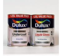 2.5L Dulux Professional Undercoat / Liquid Gloss - Brilliant White - 2 x 1.25L