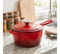 2.5L Enameled Cast Iron Saucepan with Lid