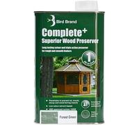 2.5L, Forest Green Complete+ Superior Wood Preserver, Triple Action Protection with Water Repellent, Long Lasting Wood Treatment for Interior & Exterior Use, for Rough and Smooth Timbers