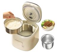 2.5L Portable Rice Cooker, Low Sugar Rice Cooker, 8 Cooking Modes, Stainless Steel Inner Pot and Steamer, 0 Coating, Easy to Clean