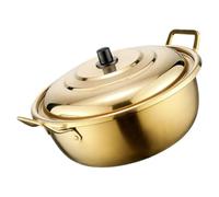 2.5l Stainless Steel Ramen Noodle Pot with Lid and Double Handles | Korean-style Cookware with Sleek Smooth Finish, Easy Lifting, Less Splatter, Suitable for Pasta, Porridge and Camp Stove