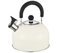 2.5L Stainless Steel Whistling Camping Kettle, Lightweight, Compact and Durable, Perfect for Camping Trips, Hiking, Cooking, Campsite, Campfire, BBQ, Walking Holiday, Glamping, Festival (Cream)