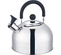 2.5L Stainless Steel Whistling Kettle - Mirror Finish Tea Pot for All Hob Types Including Induction - Encapsulated Base & Flip Spout - Stove Top Water Boiler with Ergonomic Handle