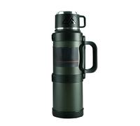 2.5L Vacuum Flask with Handle Insulated Bottles 316 Stainless Steel Water Bottle with Tea Infuser, for Fishing Camping Hot & Cold Drinks Built-in Cup Twist-Pour Stopper BPA-Free