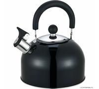 Prima 2.5 Litre Whistling Kettle, Metallic Black