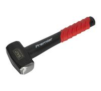 2.5lb Club Hammer with Fibreglass Shaft - Drop Forged Carbon Steel - Rubber Grip Loops Metallics One Size