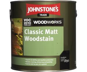 2.5LTR - JOHNSTONE'S WOODWORKS MATT WOODSTAIN MAHOGANY