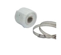 2.5M/5M/10M Motorcycle Exhaust Pipe Anti Scalding Cloth Insulation Tape Roll Preventing High-Temperature Burns(2.5M White)
