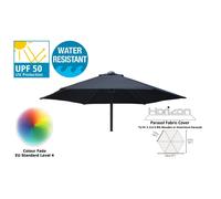 (2.5m 6arm 210g, Black) Replacement Fabric Garden Parasol Canopy Cover
