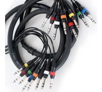 2.5M 8 Way 6.35mm 1/4" Jack Male To Plug Stereo Loom Cable Dj Pa Snake Loom Lead