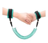 2.5M Anti Lost Wrist Link Belt, 360°Rotate Security Elastic Wire Rope for Baby and Toddler Reins, Safety Leash Wristband/Hand Harness for Walking and Travel Outside (Green)