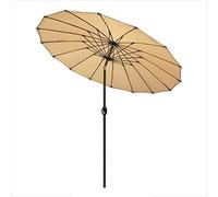 2.5m Beach Umbrella Outdoor Garden, Tilting Balcony Patio With Crank, 38mm Aluminum Pole, Red, (beige)