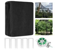 2 * 5M Black Garden Insect Netting for Vegetables with 10 U-Shaped Pegs & 20M Plant Ties - Garden Netting for Veg Patch Fine Mesh, Garden Netting for Plants, Strawberry Netting, Butterfly Netting