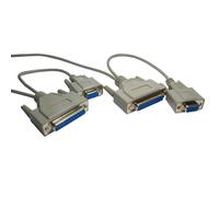 kenable 2.5m DB9 DB25 Serial Data Transfer Null Modem Cable [2.5 metres]