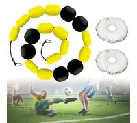 2.5m Goalkeeper Training Rebound Chain with 2 Water Bags - Single Line Deflector for Soccer, Reflex & Agility Training Aids for Kids, Students & Adults