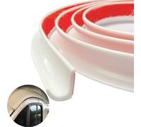 2.5m J-Shaped Camper Gutter Drip Stop Diverter for Rain PVC Gutter PVC Retro Strong Adhesive for Vehicles Motorhomes Roofs (White, 2.5M)