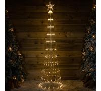2.5m Light up Cone Tree with 320 Warm White LEDs and Timer Function
